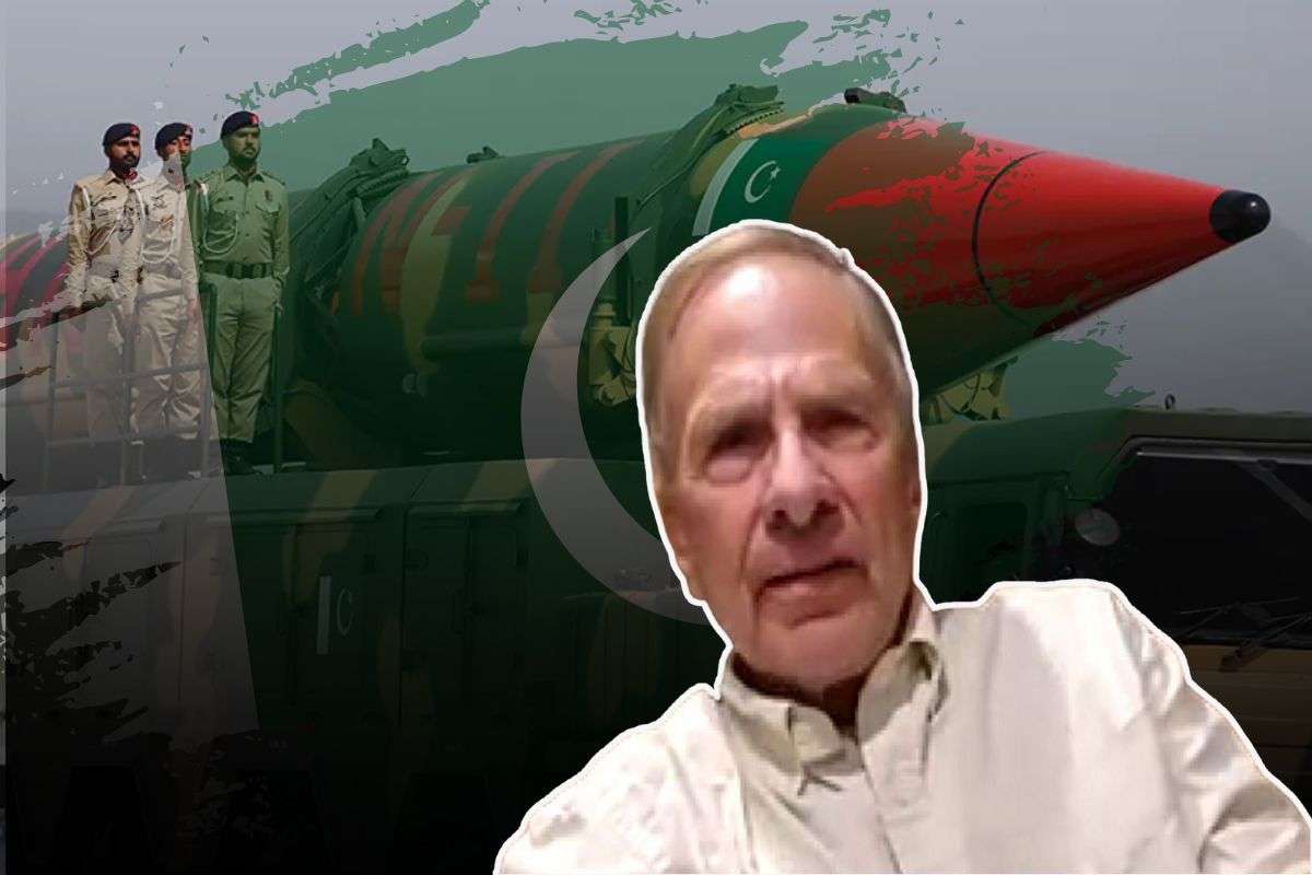 Pakistan India nuclear rivalry concept graphic – Islamic bomb claim by former CIA officer Barlow